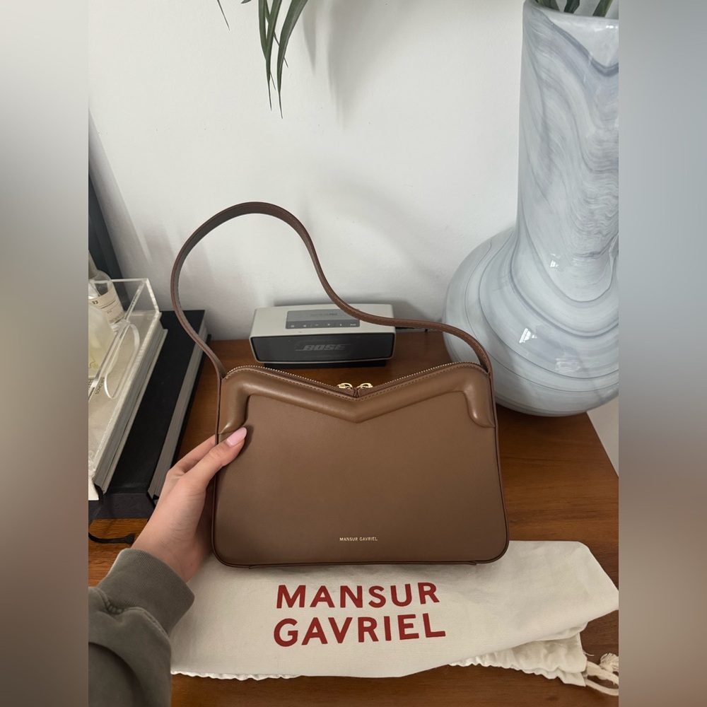 Mansur Gavriel M Frame Brown Shoulder Bag